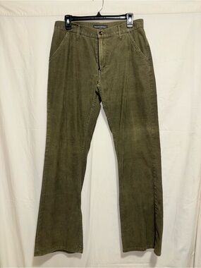 Women’s Size 31/32 Banana Republic Olive Corduroy Trousers Straight Leg